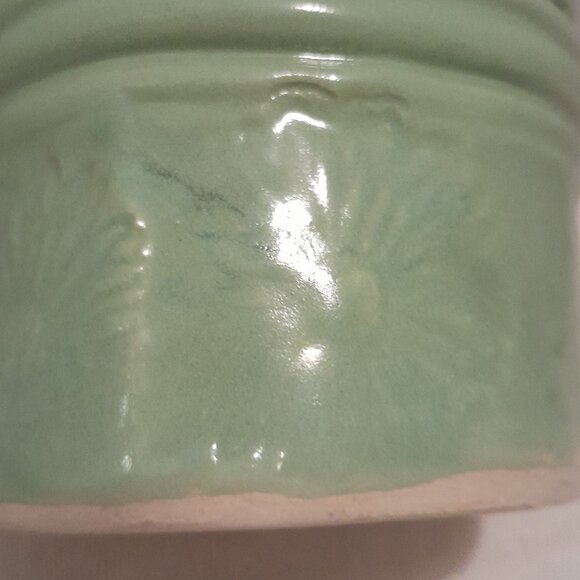 Celadon Glaze Art Pottery Crock - Picture 3 of 4